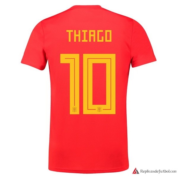 Camiseta Seleccion España Primera equipación Thiago 2018 Rojo